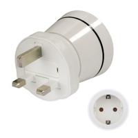 Hama 00121995 adapter voor stopcontacten, wit, mannelijke connector/vrouwelijke connector, wit - thumbnail