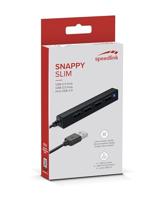 SpeedLink Snappy Slim USB 2.0-hub 4 poorten Zwart - thumbnail