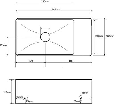 Saqu Inspire fontein zonder kraangat 30,5x18x11 cm Wit