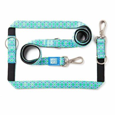 Hondenriem Multi Function Retro Blue Hondenriem Multi Function Retro Blue