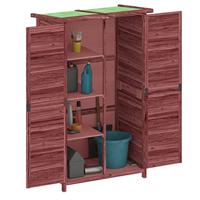 Tuinschuur 83x57x140 cm massief grenenhout mokkakleurig - thumbnail