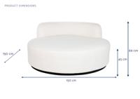 Sofa DKD Home Decor Wit 150 x 150 x 69 cm - thumbnail