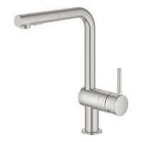 GROHE Minta Keukenkraan - hoog - uittrekbare l uitloop - 2 straalsoorten - supersteel geborsteld 30274dc0 - thumbnail