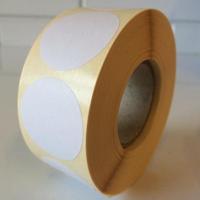 Etiket 35 mm rond wit 1000 rol - thumbnail