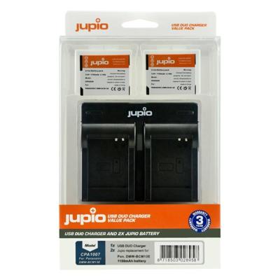 Jupio Kit: 2 x camera-accu DMW-BCM13E 1150mAh + USB Dual lader Jupio Kit: 2 x camera-accu DMW-BCM13E 1150mAh + USB Dual lader