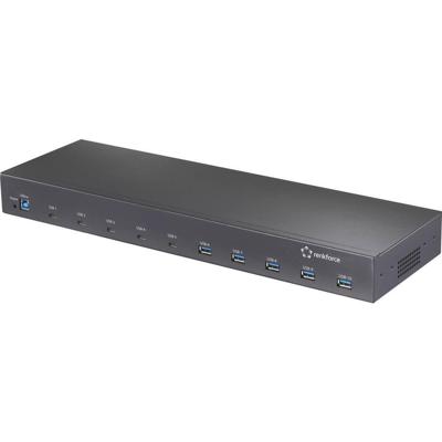 Renkforce 483 mm (19) Rack Mount 10-Port USB 3.2 Gen 2 Hub USB 3.2 Gen 2-hub Voor industriële toepassingen, Rackmontage mogelijk, Met metalen behuizing Zwart Renkforce 483 mm (19) Rack Mount 10-Port USB 3.2 Gen 2 Hub USB 3.2 Gen 2-hub Voor industriële toepassingen, Rackmontage mogelijk, Met metalen behuizing Zwart