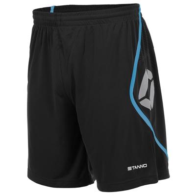 Stanno 420117 Pisa Short - Black-Aqua Blue - S Stanno 420117 Pisa Short - Black-Aqua Blue - S