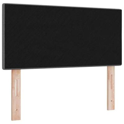 LED-hoofdbord met LED -striplichten Donkergrijs 80 cm Stof