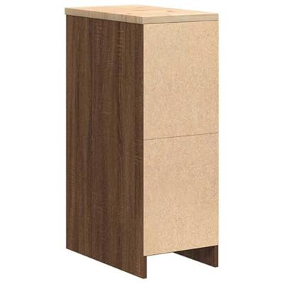 Garagekast 30x51x85 cm massief grenenhout bruin eikenkleurig