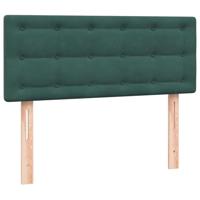 Boxspring met matras fluweel donkergroen 120x220 cm - thumbnail