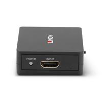 LINDY 38358 2 poorten HDMI-splitter 3840 x 2160 Pixel Zwart - thumbnail