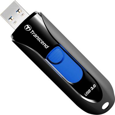 Transcend JetFlash® 790 USB-stick 32 GB Zwart, Blauw TS32GJF790K USB-C 3.1 Gen 1