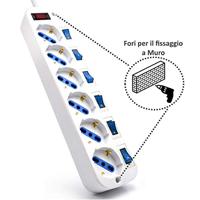 Stopcontactenstrip 6 Tomas met Interruptor Ewent EW3932-5M 3500W - thumbnail