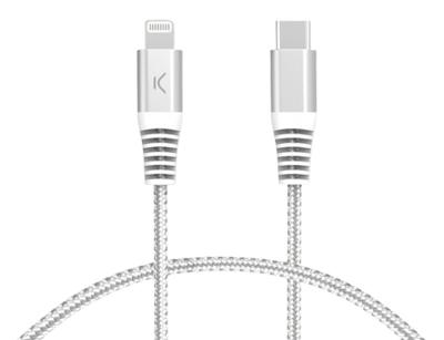 Kabel USB-C naar Lightning KSIX Grijs