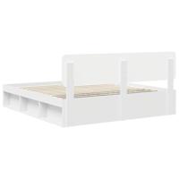 Bedframe met hoofdeinde Wit 180 x 200 cm Massief grenenhout - thumbnail