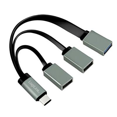 LogiLink UA0315 UA0315 USB-hub 3 poorten USB-A USB 3.1 Gen1 5 GBit/s Met USB-C stekker Zwart, Grijs LogiLink UA0315 UA0315 USB-hub 3 poorten USB-A USB 3.1 Gen1 5 GBit/s Met USB-C stekker Zwart, Grijs