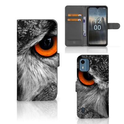 Nokia C12 | Telefoonhoesje | Met pasjeshouder | Uil