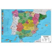 Poster Map Spain Physical Political 91,5x61cm - thumbnail