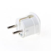 Haakse stekker met randaarde wit Kaiser - thumbnail