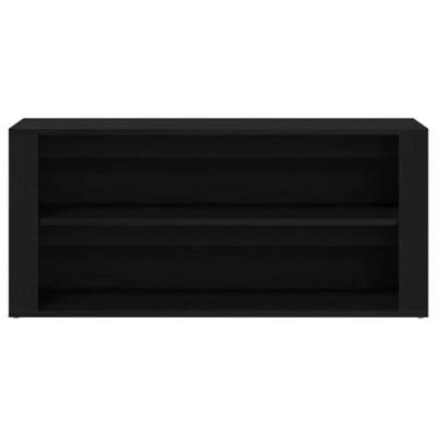 Schoenenbank 100x35x45 cm bewerkt hout zwart eikenkleurig