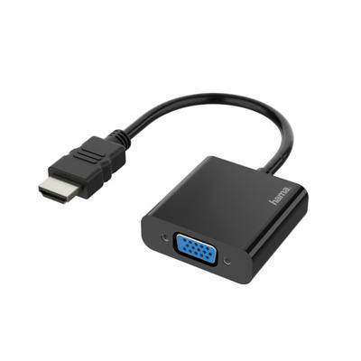 Hama Adapter HDMI - VGA met 3.5mm jack stereo Optische kabel Zwart Hama Adapter HDMI - VGA met 3.5mm jack stereo Optische kabel Zwart