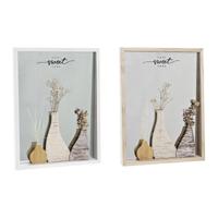 Wandspiegel DKD Home Decor Wit Natuurlijk Cottage 30 x 4 x 40 cm (2 Stuks) (2 Onderdelen) - thumbnail