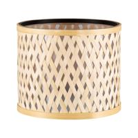 Bamboo Lampenkap - Cilindrisch - Beige - Boheemse stijl - ø20 x 17 cm - E27 fitting - Ontworpen voor tafellampen en Pendellamp - Ontworpen voor woonkamer en eetkamer - thumbnail