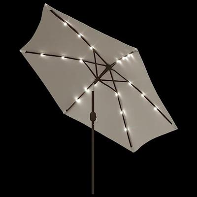 VidaXL Zweefparasol met led 3 m zandwit