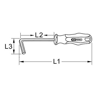 KS Tools 963.1505 Inbusschroevendraaier Afmeting, lengte: 153 mm
