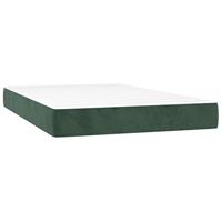Boxspring met matras fluweel donkergroen 120x200 cm - thumbnail