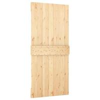 Schuifdeur met beslag 95x210 cm massief grenenhout - thumbnail
