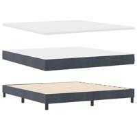 Boxspringbed met matras fluweel donkergrijs Super King - thumbnail
