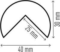 Durable 1110130 Eckschutzprofil C25R magnetisch - thumbnail