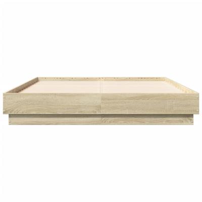 Bedframe met LED-verlichting sonoma eikenkleurig 180x200 cm