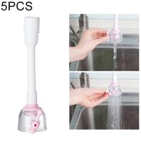 5 STÜCK draaibare waterbesparende apparaat Water Filter kraan Water Purifier grootte: 18.6cm(Pink) - thumbnail