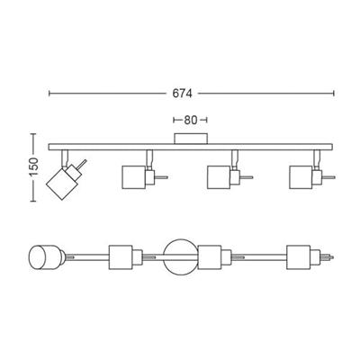 Philips Meranti 8719514465350 Plafondspot GU10 Wit