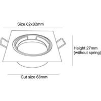 Deko Light Einbauring 82 GU5.3 449212 Plafondinbouwring LED, Halogeen GU5.3, MR16 35 W Zilver - thumbnail