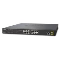 PLANET SFP L2/L4 SNMP Gigabit Ethernet Switch 16-Port 10/100/1000Base-T + 2-Port 100/1000MBPS IPv4/IPv6 - thumbnail