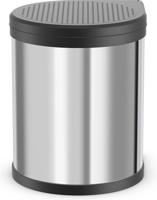 Hailo Compact-Box M 3555-101 Afvalbak 15 l RVS (Ø x h) 285 mm x 355 mm Zilver, Zwart 1 stuk(s) - thumbnail
