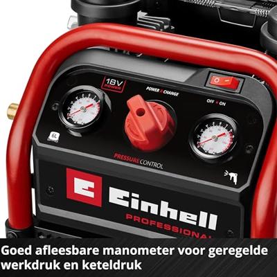 Einhell Professional SILENZZO 18/160 Accucompressor 8 bar 2 cilinders Einhell Professional SILENZZO 18/160 Accucompressor 8 bar 2 cilinders