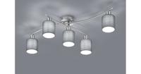 Trio Plafondlamp Garda 5-lichts nikkel mat met antraciet 605400511 - thumbnail