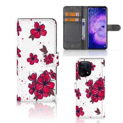 OPPO Find X5 Hoesje Blossom Red OPPO Find X5 Hoesje Blossom Red