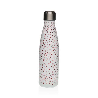 Waterfles Versa Staal Sterren 7 x 27 x 7 cm