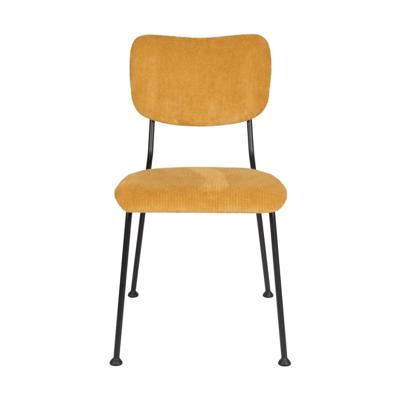 Zuiver Eetkamerstoel 'Benson' Rib, kleur Okergeel Zuiver Eetkamerstoel 'Benson' Rib, kleur Okergeel