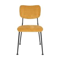 Zuiver Eetkamerstoel 'Benson' Rib, kleur Okergeel - thumbnail