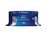 Verbatim 43811 Blu-ray BD-R SL disc 25 GB 25 stuk(s) Spindel Bedrukbaar, Antikras-coating - thumbnail