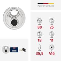 ABUS discus hangslot - 80mm - 20/80 - thumbnail