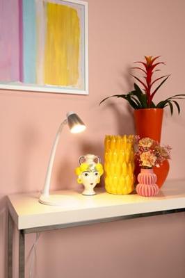 Lucide LUDO - Bureaulamp - LED - 1x4,5W 3000K - Wit