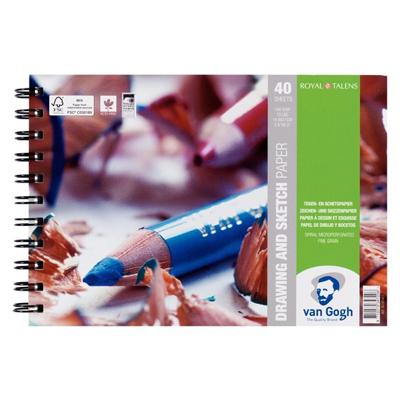 Van Gogh Spiraalgebonden Blok Teken en Schetspapier - 40 vellen - 160 gram - A5