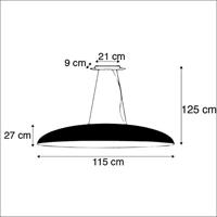 QAZQA Industriële hanglamp zwart met goud 115 cm - Magna - thumbnail
